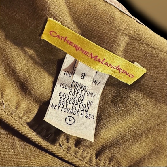 Vintage Y2K Catherine Malandrino Cotton Spaghetti Strap Striped Multicolor Dress - Picture 10 of 16